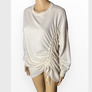 Christopher Fisher Ruched Cashemere Sweater Sz M